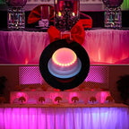 4 Pack LED Under Table Lights for Parties - RGB Event Lighting for Weddings Floor, Remote Control Uplighting for, alternate