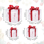 4 Pack Lighted Boxes Cool White Christmas Decorations, alternate view 4