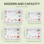 4-Pack Melamine Serving Trays Rectangle Floral Platter, Starfish in Starfish, alternate view 3