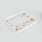 4-Pack Melamine Serving Trays Rectangle Floral Platter, Starfish in Starfish, alternate view 6