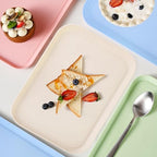 4 Pack Multicolo Plastic Serving Trays for Party Serving Food - Rectangular, 8.66 by 12 in, Heavy Duty Dessert, alternate