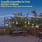 4 Pack Outdoor Patio Light Poles for String Lights, 10Ft Heavy Duty Metal String Light Poles with Shepherds, alternate view 2