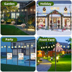 4 Pack Outdoor Patio Light Poles for String Lights, 10Ft Heavy Duty Metal String Light Poles with Shepherds, alternate view 5