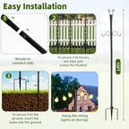 4 Pack Outdoor Patio Light Poles for String Lights, 10Ft Heavy Duty Metal String Light Poles with Shepherds, alternate view 6