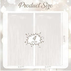 4 Pack Pastel White Fringe Backdrop, 3.2x8.2ft Shining Foil Tinsel Curtains, Birthday Party Decorations Door, alternate view