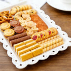 4 Pack Plastic Serving Tray for Party, 14.5 x 9.4 Inch Heavy Duty Platters for Party Buffet Wedding in 14.5 x, alternate view