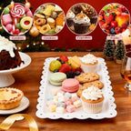 4 Pack Plastic Serving Tray for Party, 14.5 x 9.4 Inch Heavy Duty Platters for Party Buffet Wedding in 14.5 x, alternate view