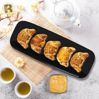 4 Pack Plastic Serving Trays for Party - Black Serving Tray 17 by 6.5 in - Heavy Duty Dessert Trays for Food, alternate view