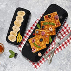 4 Pack Plastic Serving Trays for Party - Black Serving Tray 17 by 6.5 in - Heavy Duty Dessert Trays for Food, alternate view