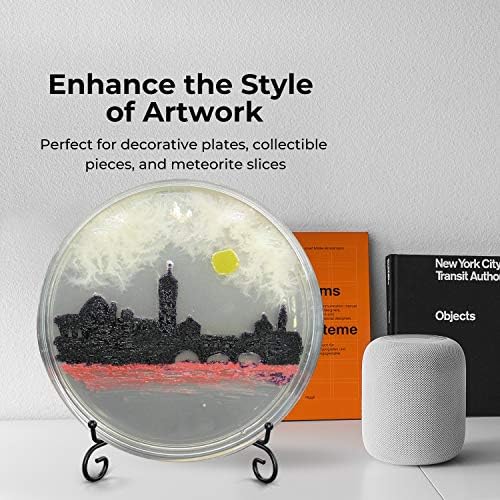 4 Pack Plate Stands for Display - 10 Inch Plate Holder Display Stand + Metal Easel Stand for Picture Frame, alternate view 4