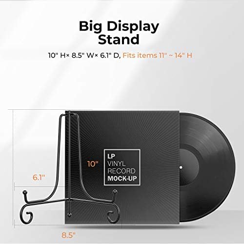 4 Pack Plate Stands for Display - 10 Inch Plate Holder Display Stand + Metal Easel Stand for Picture Frame, alternate view 6