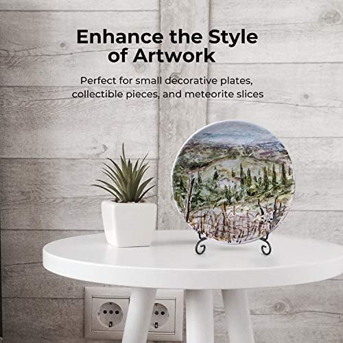 4 Pack Plate Stands for Display - 6 Inch Plate Holder Display Stand + Metal Easel Stand for Picture Frame, alternate view 4