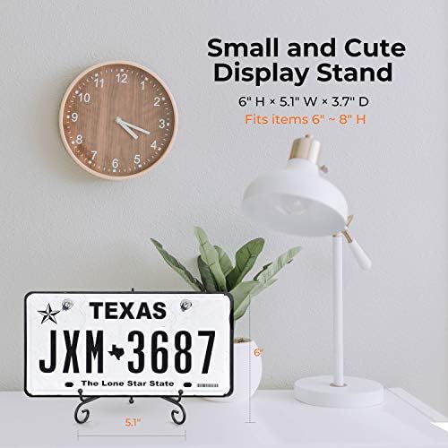 4 Pack Plate Stands for Display - 6 Inch Plate Holder Display Stand + Metal Easel Stand for Picture Frame, alternate view 6