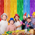 4 Pack Rainbow Kindergarten Foil Curtain Streamer Decorations, alternate view 5