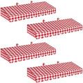 4 Pack Red Gingham Cardboard Circus Awning, 3D Paper Awning Decor