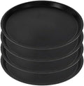 4 Pack Restaurant Serving Tray, 11 Inch Round Plastic Food Service Tray with Non-Slip Surface & Raised Edges for