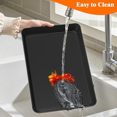 4-Pack Serving Tray Set, Reusable Plastic Serving Platter for Party Supplies, Entertaining, Grilling, alternate view 5