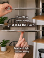 4 Pack Silver Serving Trays, Lightweight Vintage Tea Display Tray in Silver, alternate view 4