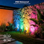 4 Pack Smart RGBW Landscape Lights, Color Changing Spot Lights, alternate view 6