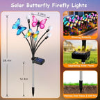 4 Pack Solar Butterfly Outdoor Lights Waterproof for Garden, alternate view 2