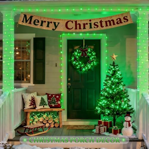 4 Pack Solar Fairy Lights, 100 LED 33FT Green Halloween Lights, alternate view 2