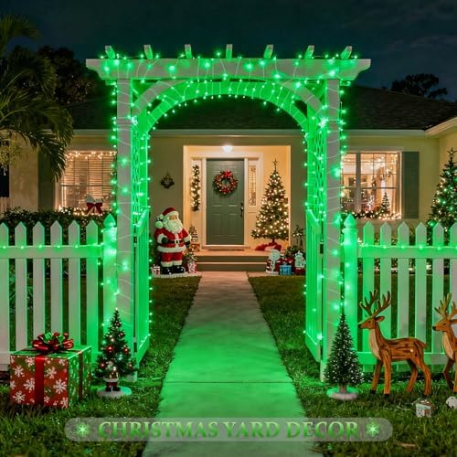 4 Pack Solar Fairy Lights, 100 LED 33FT Green Halloween Lights, alternate view 7