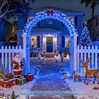 4 Pack Solar Fairy Lights, 33ft 100 LED Solar String Lights, Blue in Blue, alternate view 2