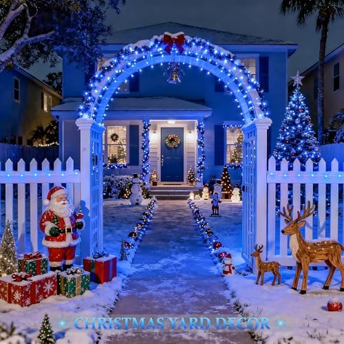 4 Pack Solar Fairy Lights, 33ft 100 LED Solar String Lights, Blue in Blue, alternate view 2