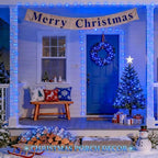 4 Pack Solar Fairy Lights, 33ft 100 LED Solar String Lights, Blue in Blue, alternate view 4