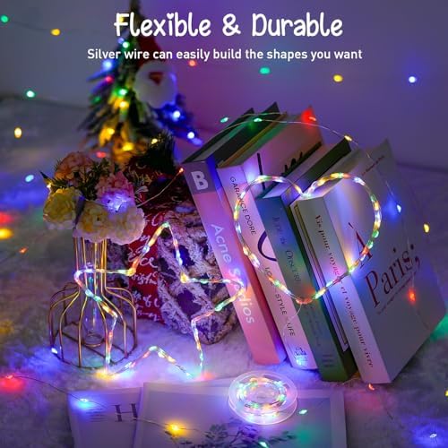 4 Pack Solar Fairy Lights, Each 33ft 100 LED, Multicolored, alternate view 5