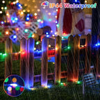 4 Pack Solar Fairy Lights, Each 33ft 100 LED, Multicolored, alternate view 6