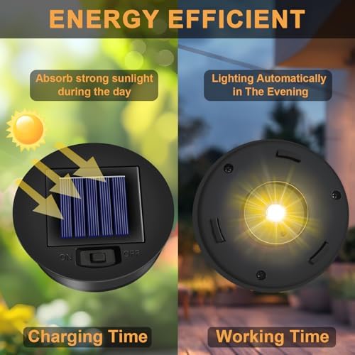 4 Pack Solar Lights Replacement Top (Top Size 3.3inch, Bottom Size 2.91 inch) Solar Lantern Light Lids, alternate view 2