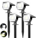4 Pack Solar Spot Lights Outdoor Waterproof, Landscape Spotlights