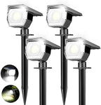 4 Pack Solar Spot Lights Outdoor Waterproof, Landscape Spotlights