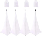 4 Pack Speaker Stand Cover Tripod Scrim, DJ Speaker Stand Scrim Tripod Cover with 360 Degree Coverage