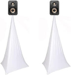 4 Pack Speaker Stand Cover Tripod Scrim, DJ Speaker Stand Scrim Tripod Cover with 360 Degree Coverage, alternate view 2