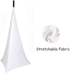 4 Pack Speaker Stand Cover Tripod Scrim, DJ Speaker Stand Scrim Tripod Cover with 360 Degree Coverage, alternate view 3
