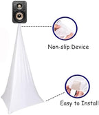 4 Pack Speaker Stand Cover Tripod Scrim, DJ Speaker Stand Scrim Tripod Cover with 360 Degree Coverage, alternate view 4