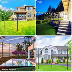 4 Pack String Light Poles,10 Ft Light Poles for Outside String Lights, Outdoor Lights Pole with Fork, Metal, alternate view 2