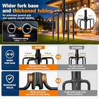 4 Pack String Light Poles for Outdoor, Metal Light Hanging Pole Outside with Fork, Light Stand for Patio, alternate view 2