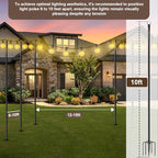 4 Pack String Light Poles for Outdoor, Metal Light Hanging Pole Outside with Fork, Light Stand for Patio, alternate view 6