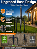4 Pack String Light Poles for Outside, Adjustable Metal Patio Light Poles, alternate view 3