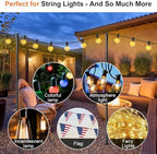 4 Pack String Light Poles for Outside, Upgraded Heavy-Duty Metal Light Poles for Outdoor String Lights with, alternate view 4