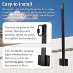 4 Pack String Light Poles, Poles for Outdoor String Lights Fence Post Light, alternate view 2