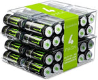 4 Pack Tall Skinny Can Organizer for Refrigerator, Stackable Large Soda Cans of 16oz & 17oz Beverage Energy