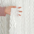 4 Pack White Door Streamers Foil Backdrop - 3.3x6.6ft Metallic Tinsel Foil Fringe Curtains Photo Booth Backdrop
