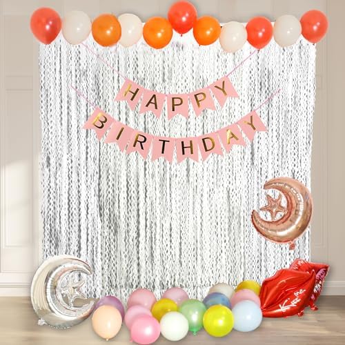 4 Pack White Door Streamers Foil Backdrop - 3.3x6.6ft Metallic Tinsel Foil Fringe Curtains Photo Booth Backdrop, alternate