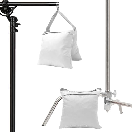 4-Pack White Sandbag Weight Bag for Light Stand Photography Video Equipment, alternate view 7