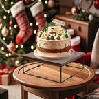4 Pack Wooden Buffet Risers, Tiered Food Display Stands Set - Square Cupcake Stands for Dessert Table, Party, alternate view
