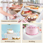 4 Pack Wooden Display Risers, Rustic Cake Stands, Vintage White in Vintage White, alternate view 5